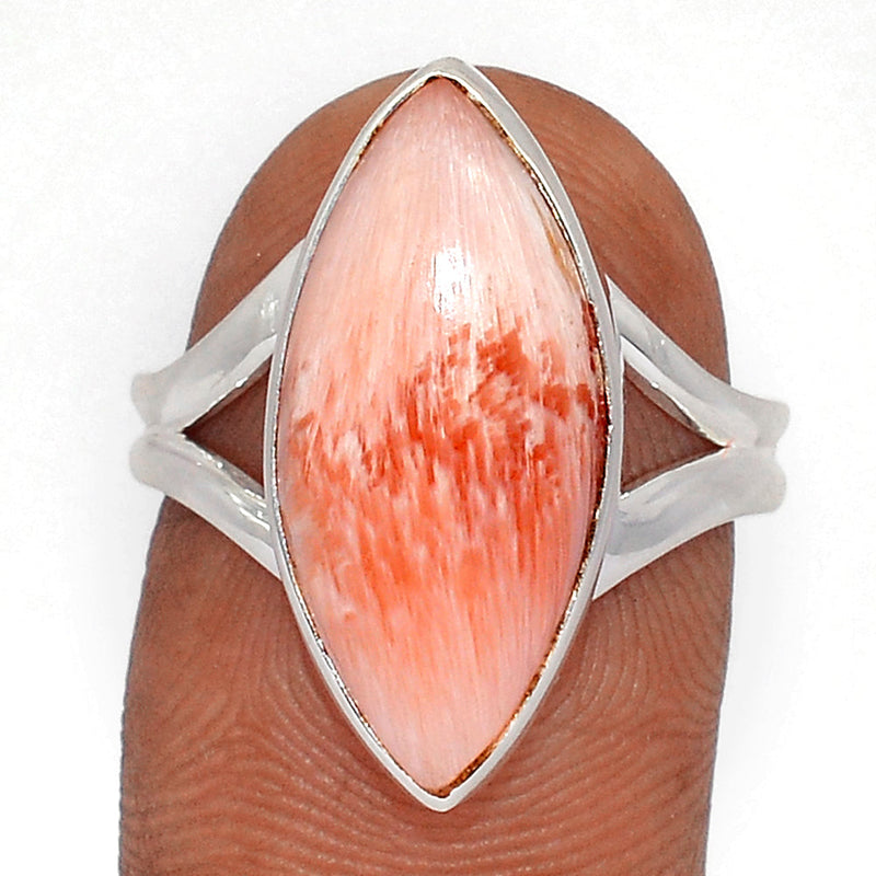 Orange Scolecite Ring - OSCR468