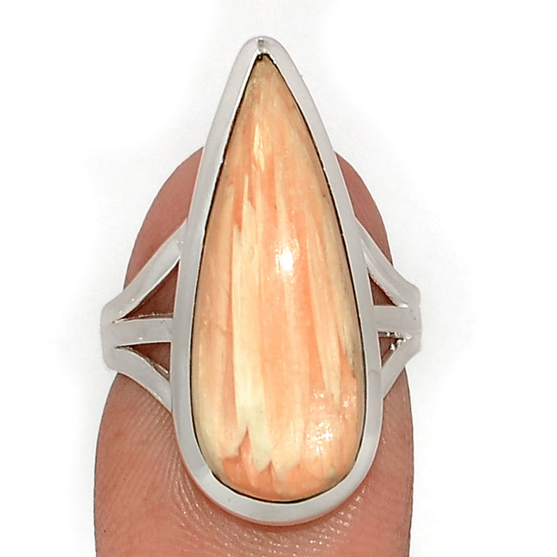 Orange Scolecite Ring - OSCR472