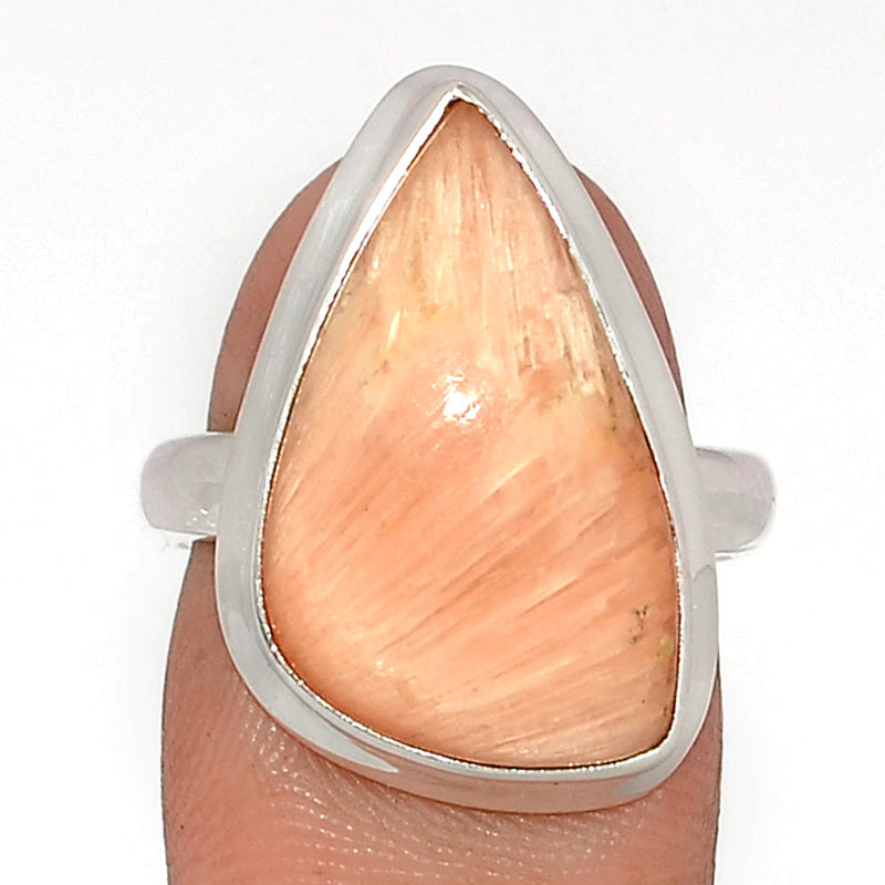 Orange Scolecite Ring - OSCR474