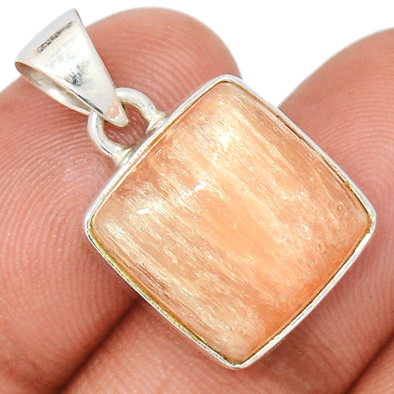 1" Orange Selenite Pendants - OSNP159