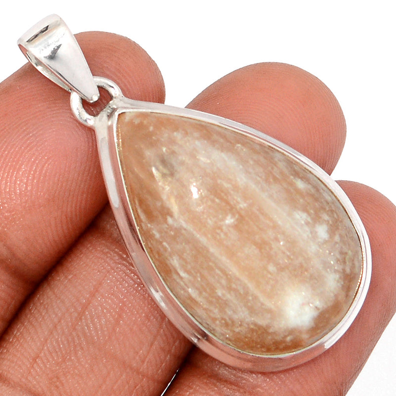 1.7" Orange Selenite Pendants - OSNP170