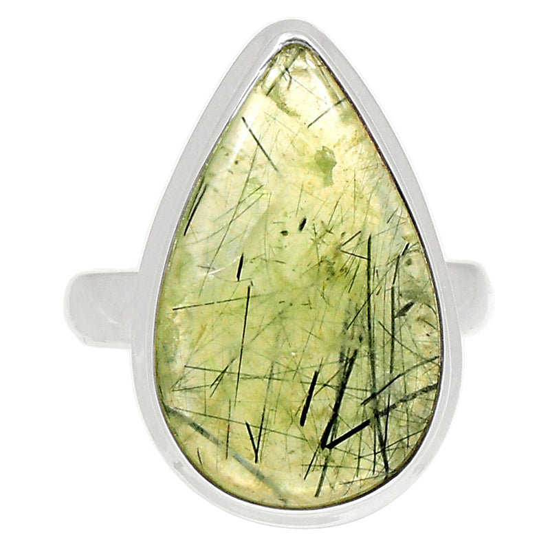 Green Actinolite In Prehnite Ring - PBRR124