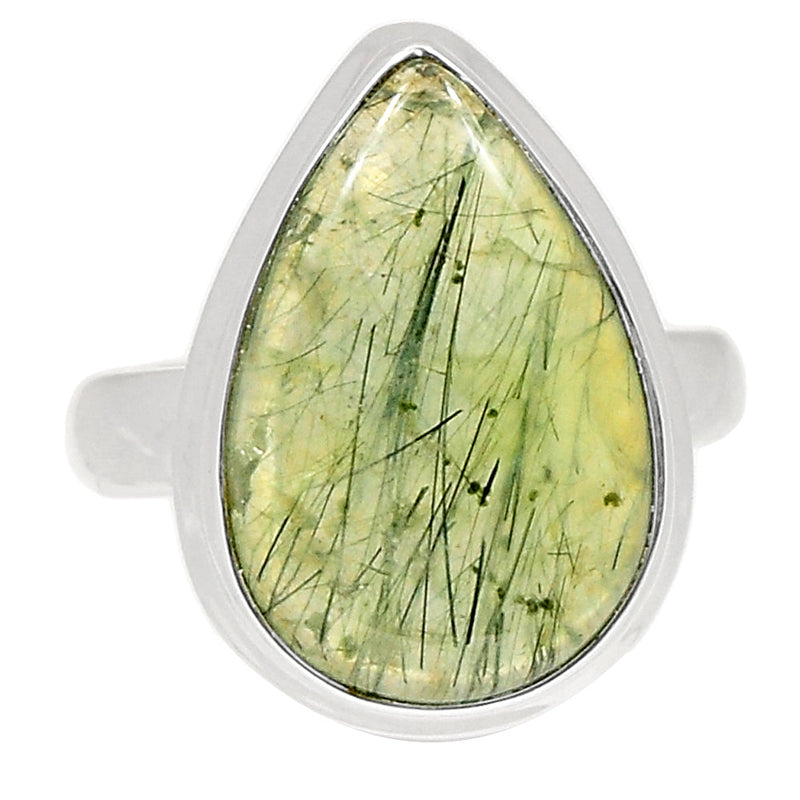 Green Actinolite In Prehnite Ring - PBRR134