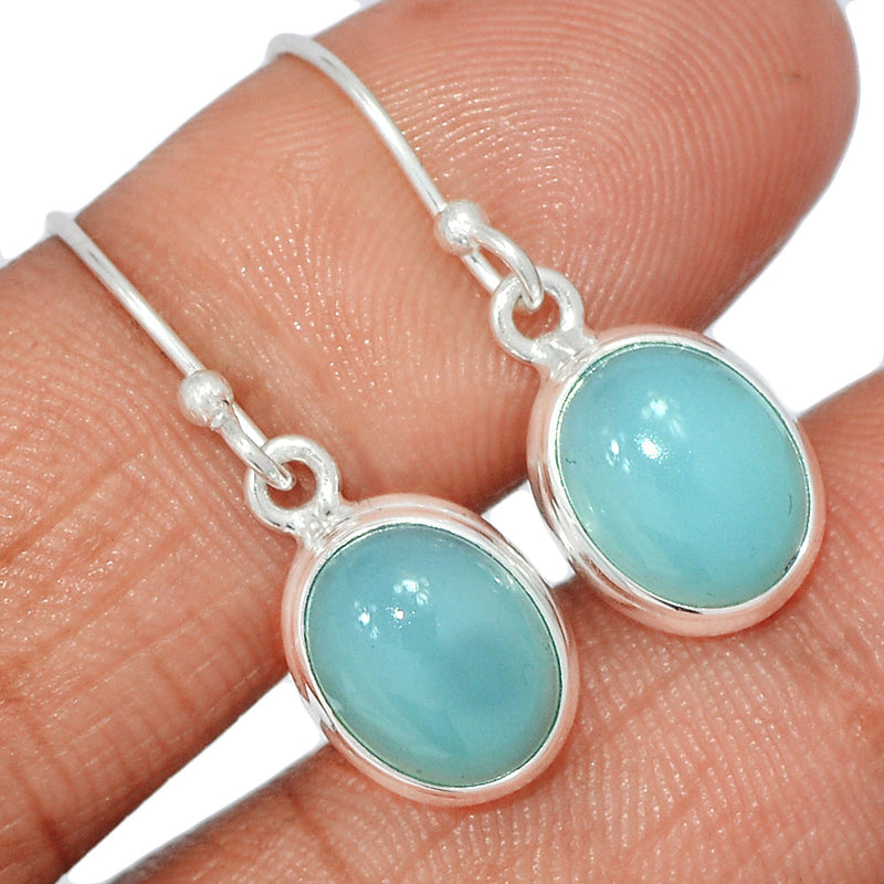 1.1" Paraiba Chalcedony Earrings - PCDE186