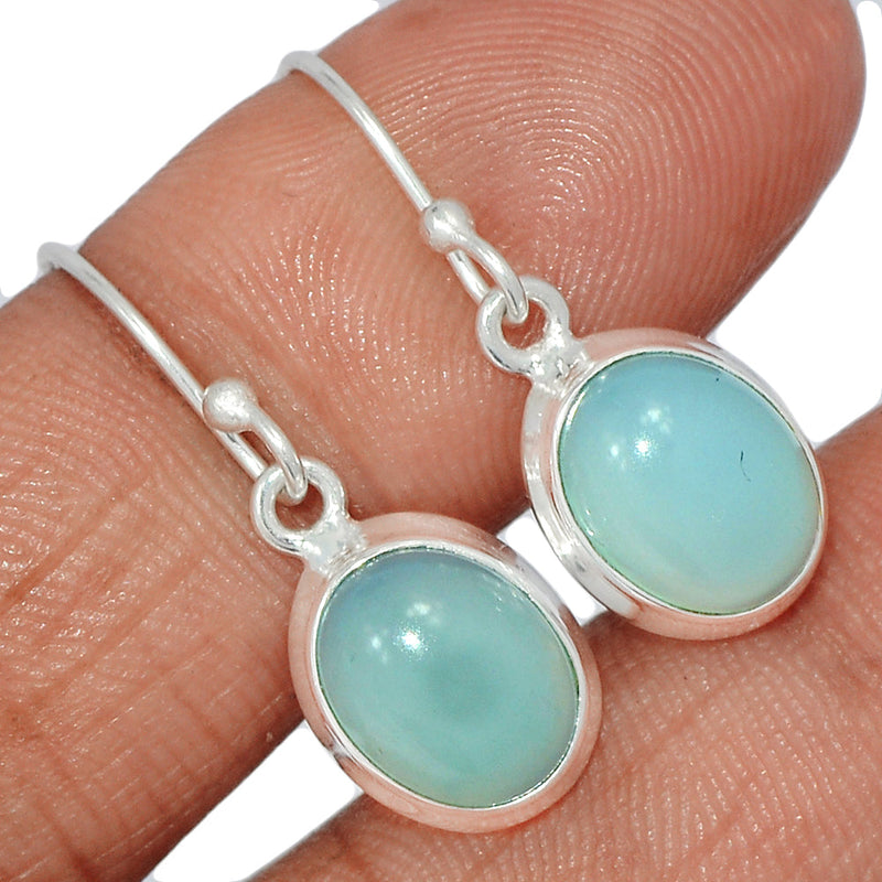 1.1" Paraiba Chalcedony Earrings - PCDE192