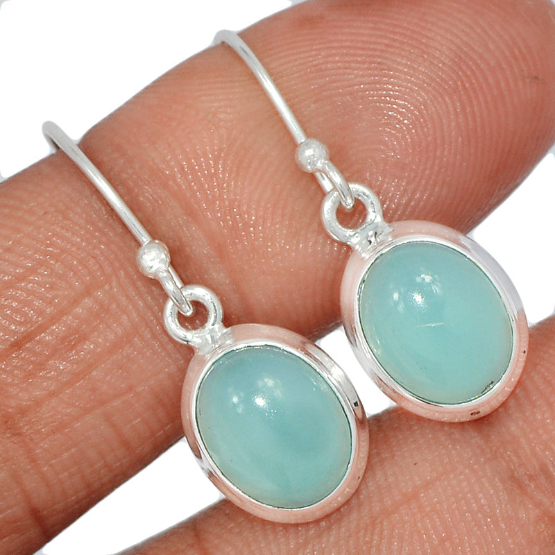 1.1" Paraiba Chalcedony Earrings - PCDE194