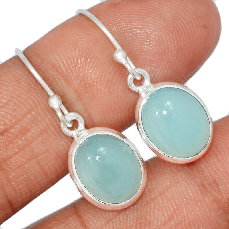 1.1" Paraiba Chalcedony Earrings - PCDE197