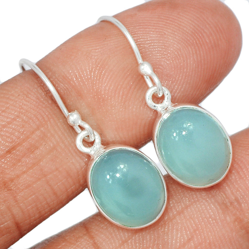 1.1" Paraiba Chalcedony Earrings - PCDE205