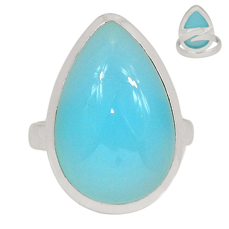 Adjustable - Paraiba Chalcedony Ring - PCDR354