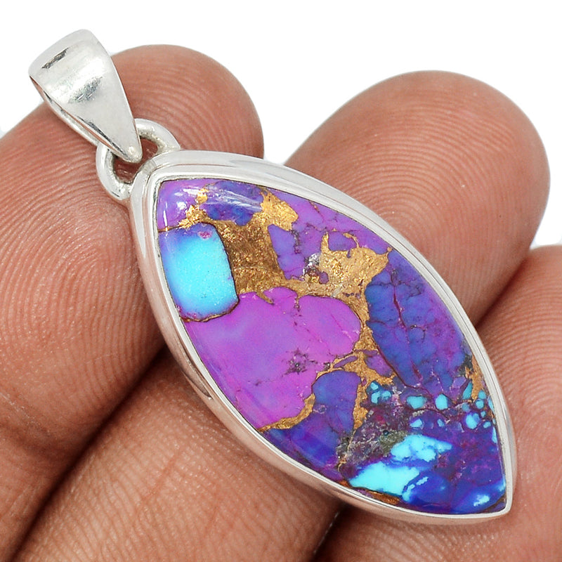 1.6" Purple Copper Turquoise Pendants - PCTP2349