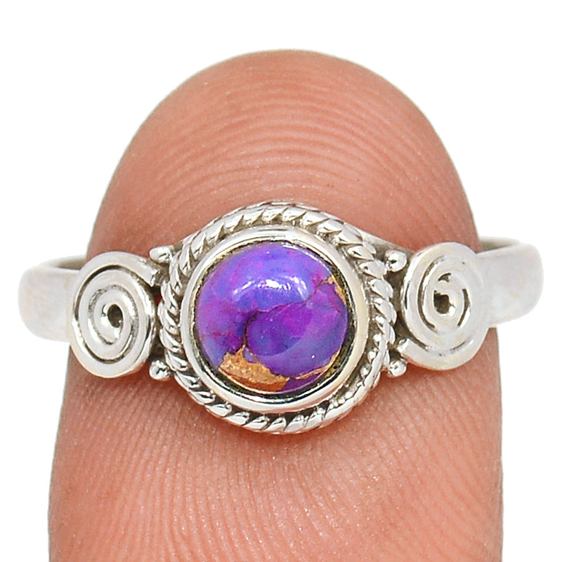 Small Filigree - Purple Copper Turquoise Ring - PCTR902