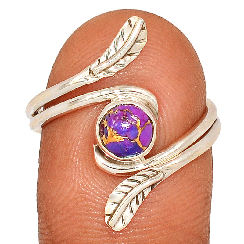 Leaf - Purple Copper Turquoise Ring - PCTR905