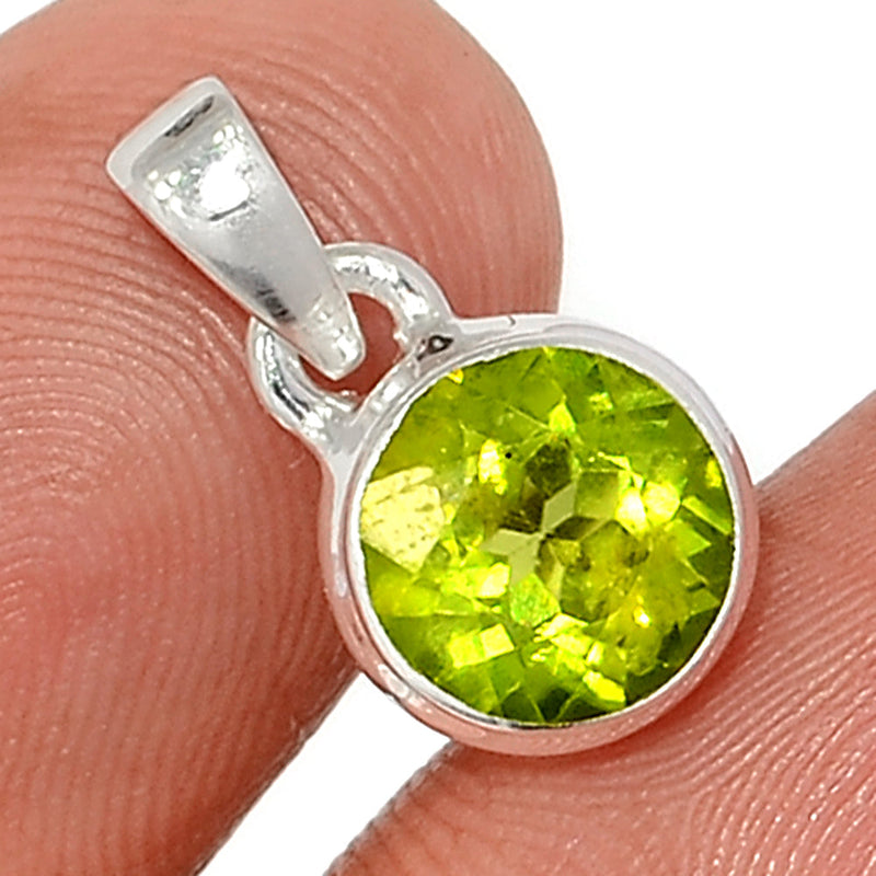 0.7" Peridot Faceted Pendants - PDTP521