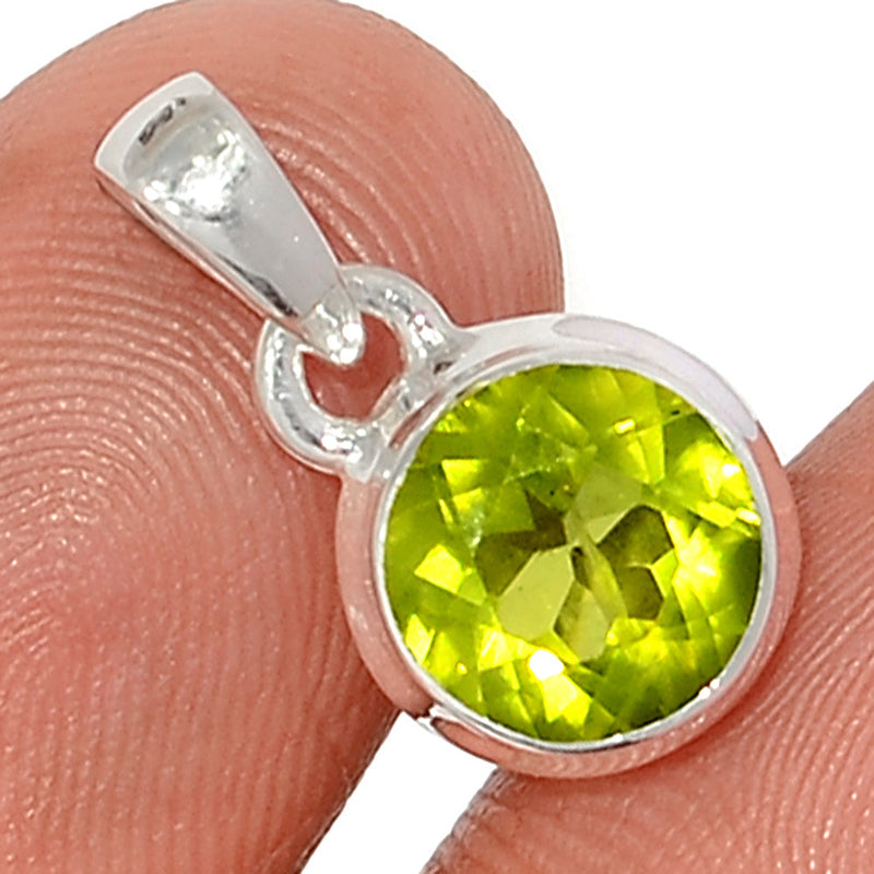 0.7" Peridot Faceted Pendants - PDTP530