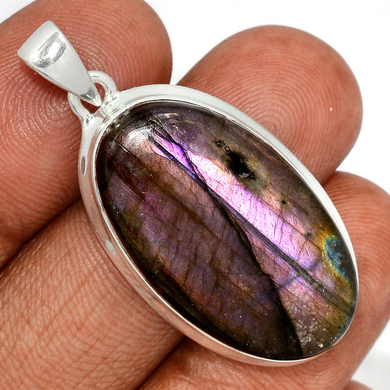 1.7" Purple Fire Labradorite Pendants - PFLP2372