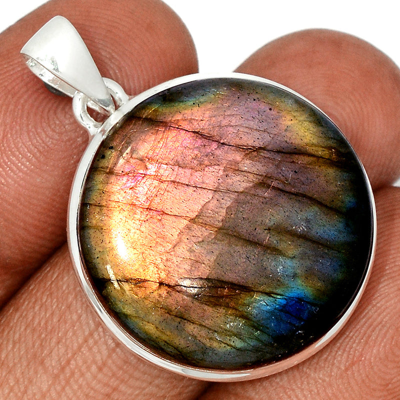 1.5" Purple Fire Labradorite Pendants - PFLP2414