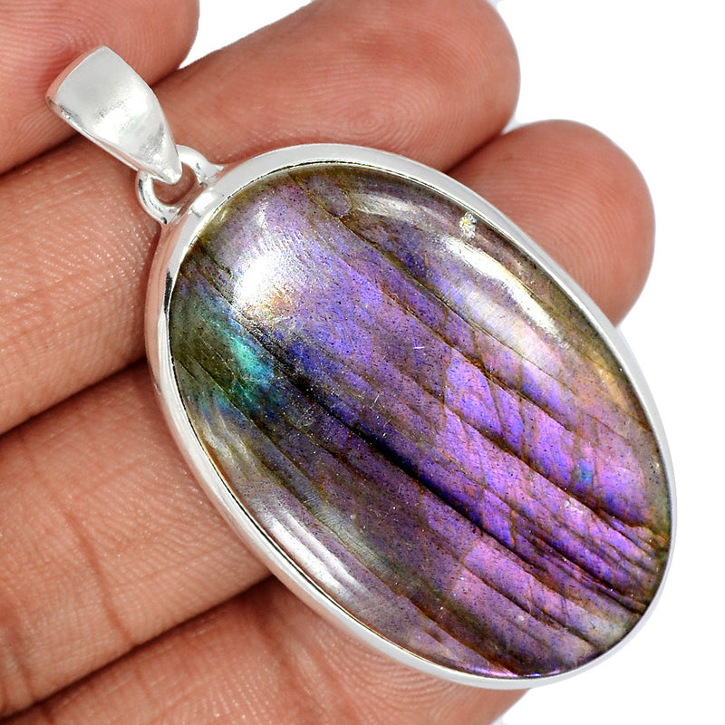 2.1" Purple Fire Labradorite Pendants - PFLP2472