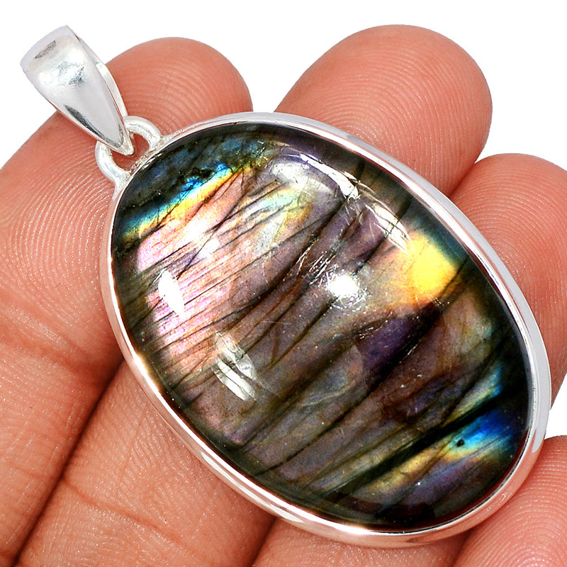 2" Purple Fire Labradorite Pendants - PFLP2478