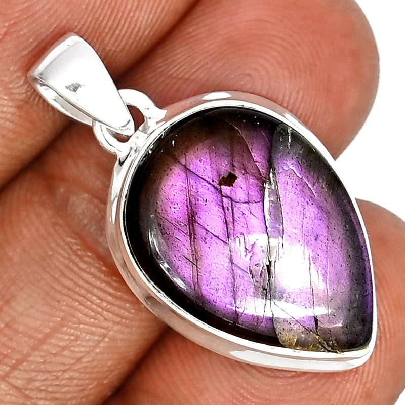 1.5" Purple Fire Labradorite Pendants - PFLP2482