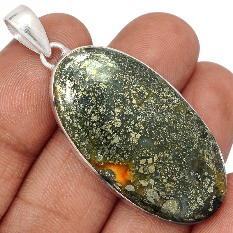 2" Pyrite In Agate Pendants - PIAP380