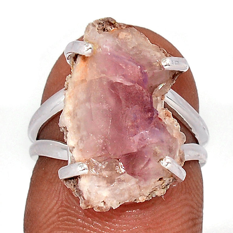 Claw - Pink Amethyst Rough Ring - PNRR26