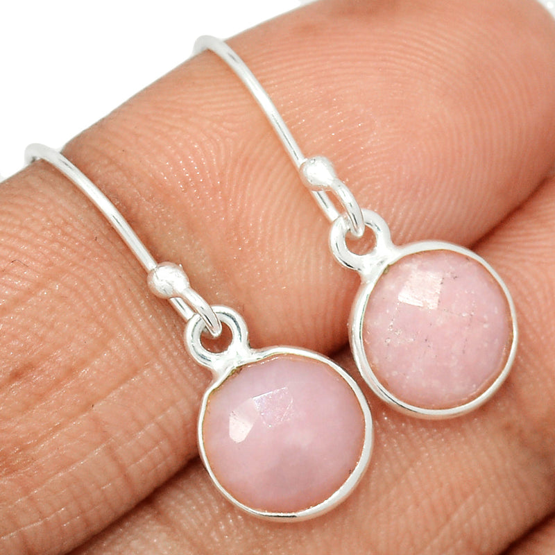 1.1" Pink Opal Faceted Earrings - POFE2