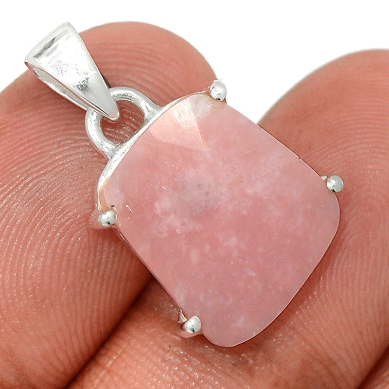 1" Claw - Pink Opal Faceted Pendants - POFP37