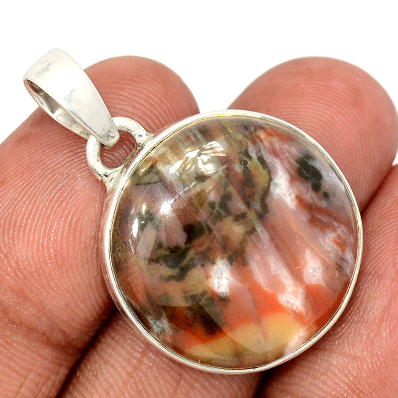 1.3" Petrified Wood Cabochon Pendants - PWCP114