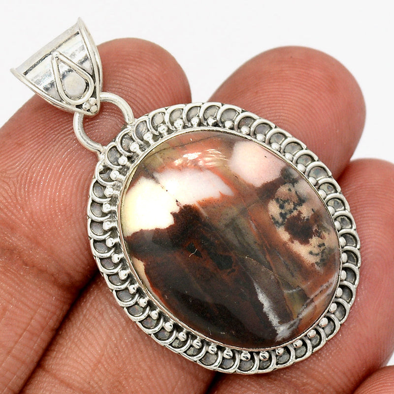 1.7" Petrified Wood Cabochon Pendants - PWCP119