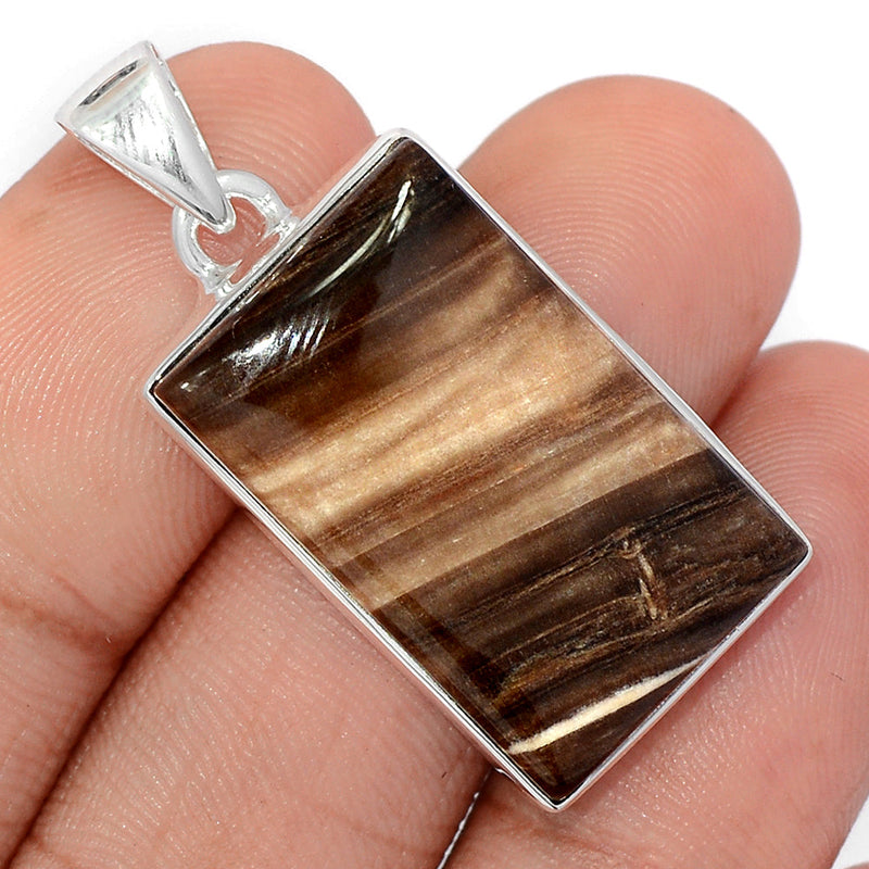 1.5" Petrified Wood Cabochon Pendants - PWCP138