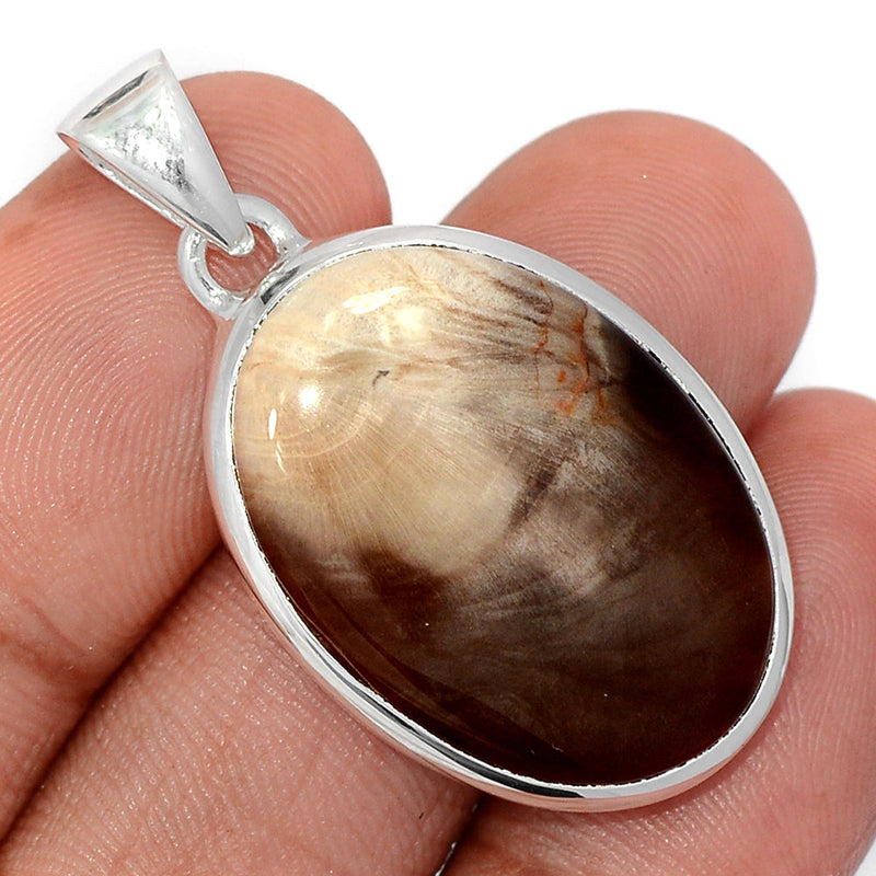 1.5" Petrified Wood Cabochon Pendants - PWCP145