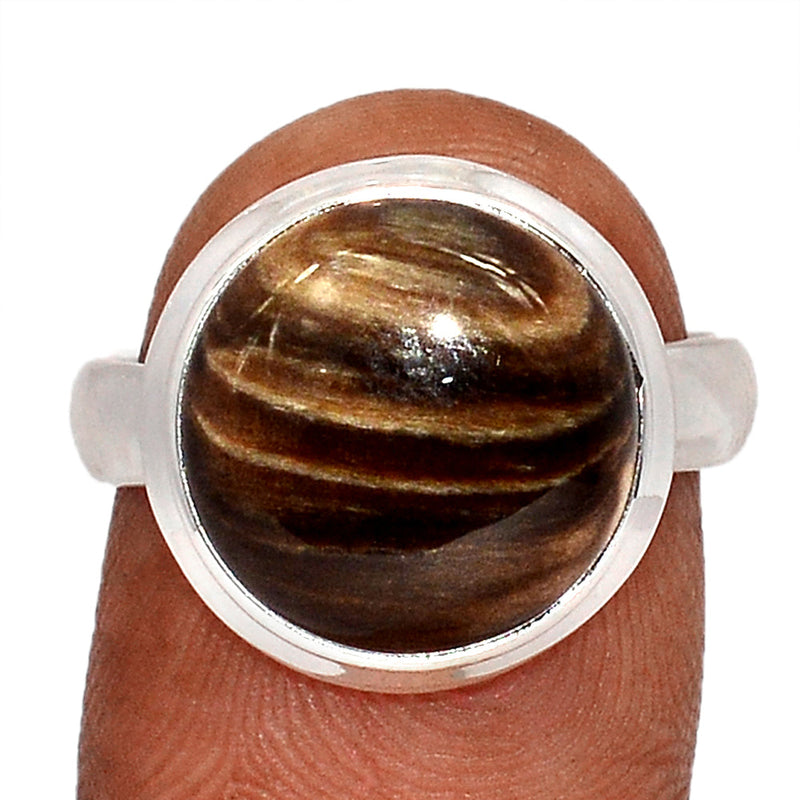 Petrified Wood Cabochon Ring - PWCR65