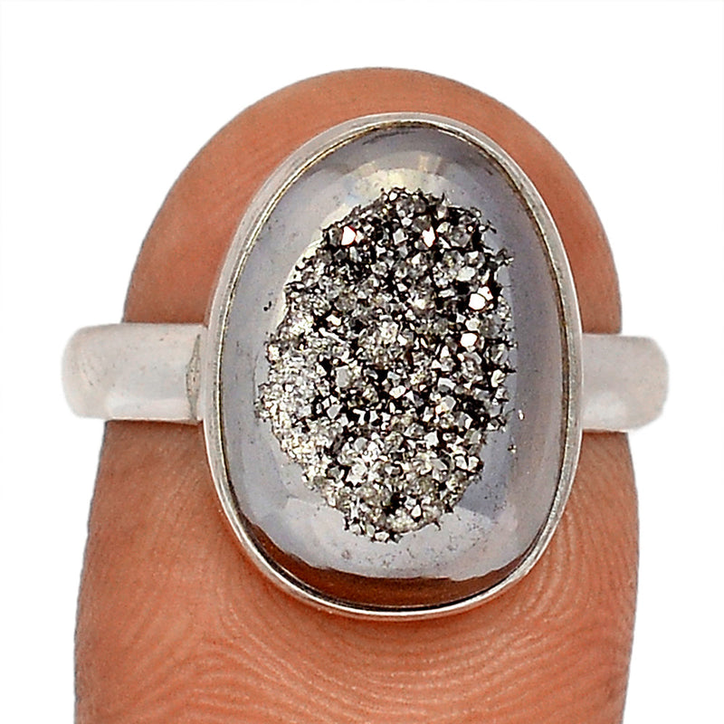 Platinum Window Druzy Ring - PWDR194