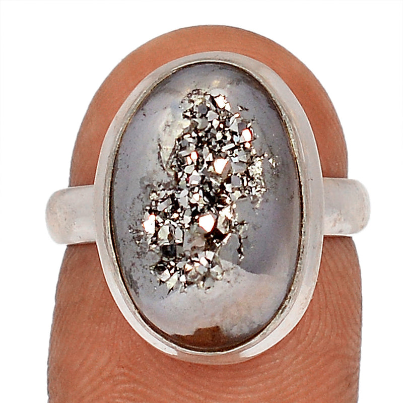 Platinum Window Druzy Ring - PWDR195