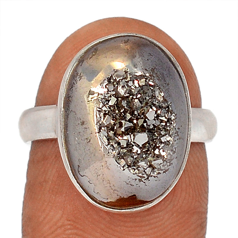 Platinum Window Druzy Ring - PWDR196