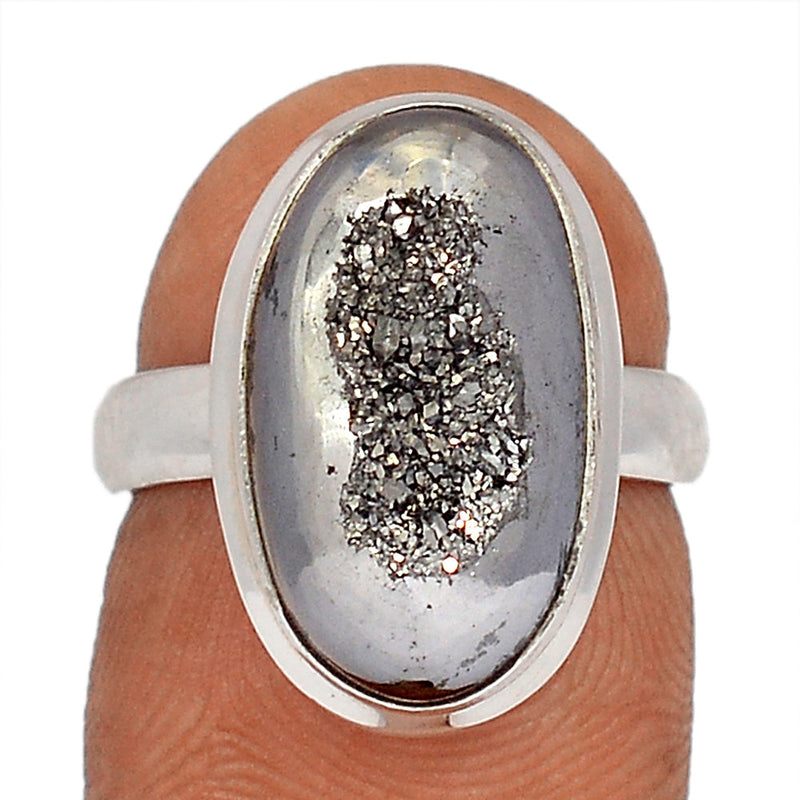 Platinum Window Druzy Ring - PWDR197