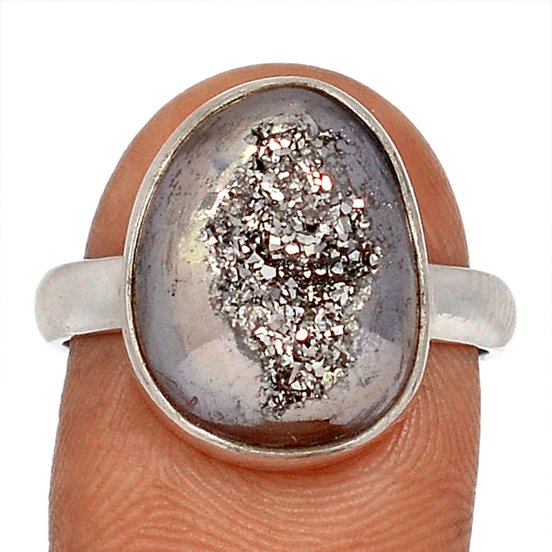 Platinum Window Druzy Ring - PWDR198