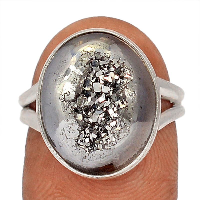 Platinum Window Druzy Ring - PWDR199