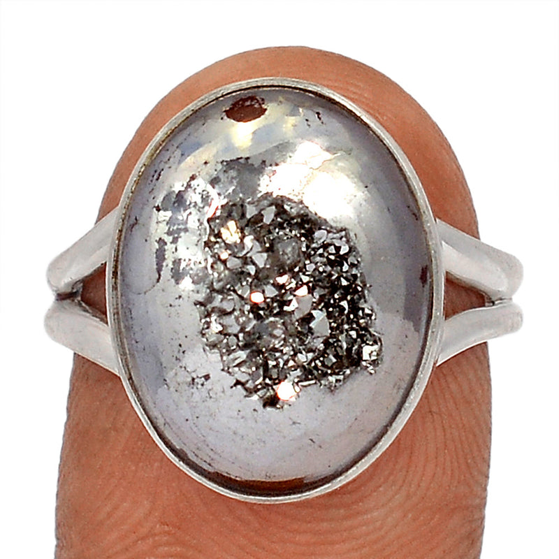 Platinum Window Druzy Ring - PWDR200