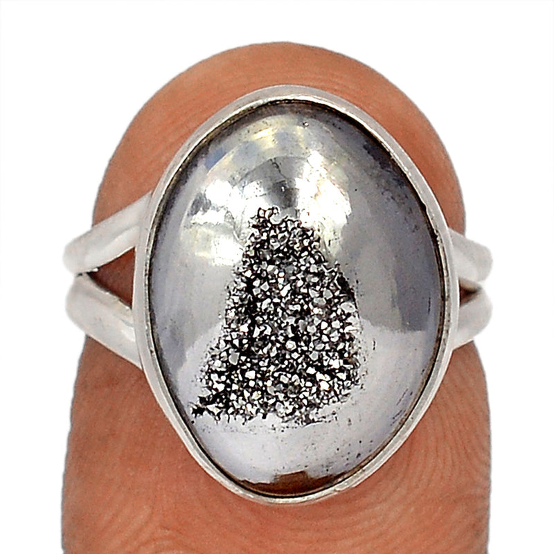 Platinum Window Druzy Ring - PWDR201