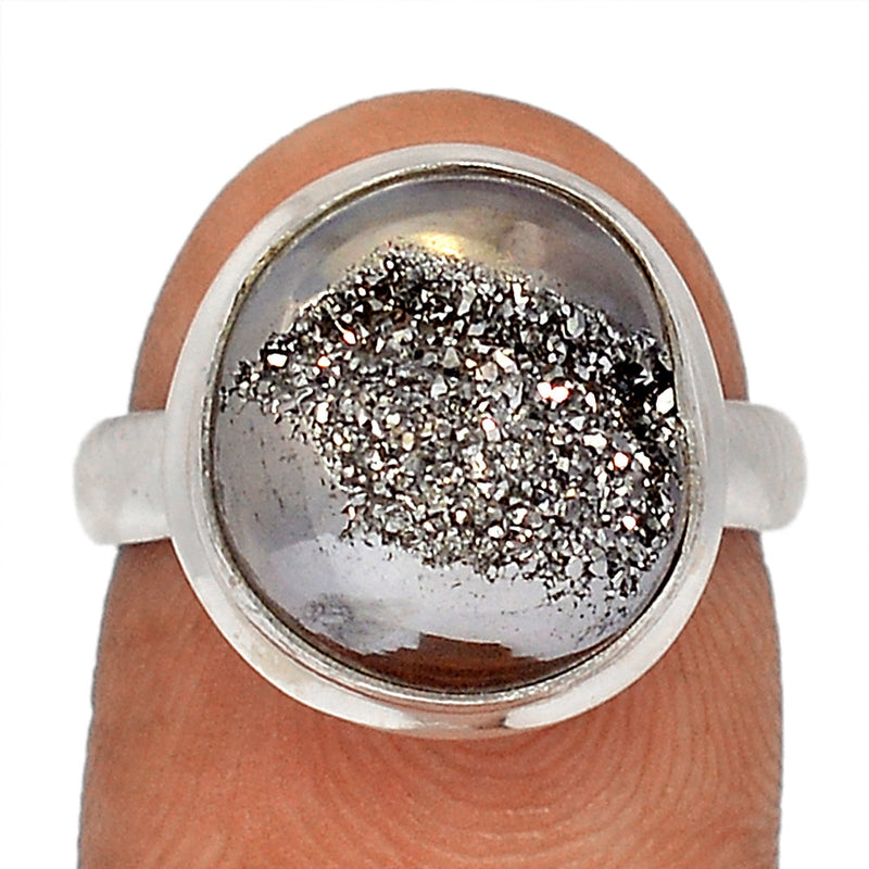 Platinum Window Druzy Ring - PWDR202