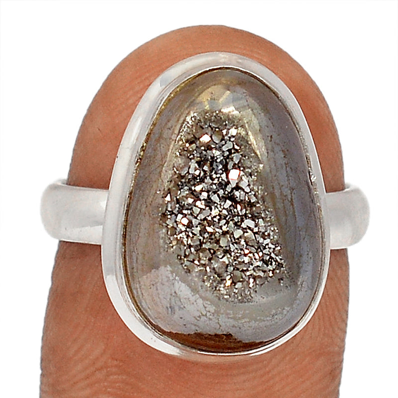 Platinum Window Druzy Ring - PWDR203