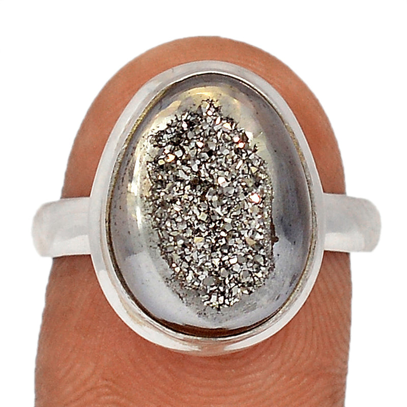 Platinum Window Druzy Ring - PWDR204