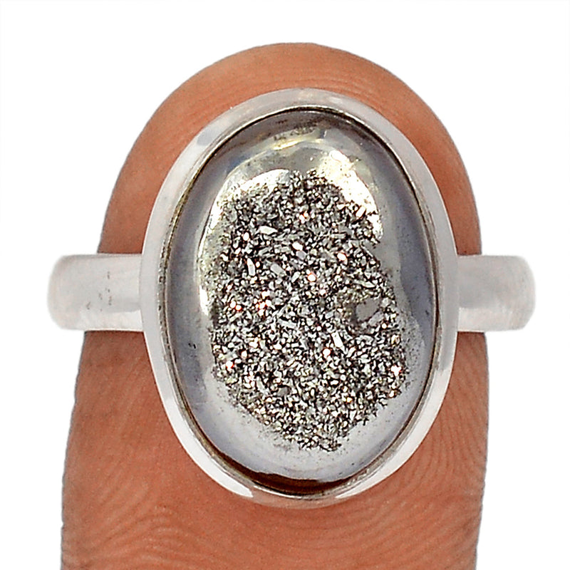 Platinum Window Druzy Ring - PWDR205