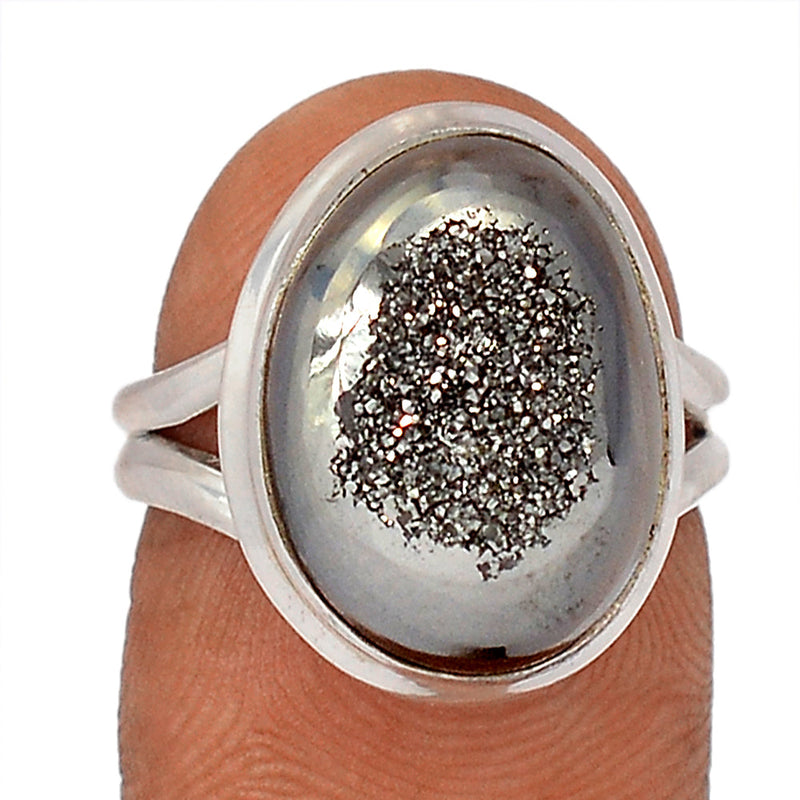 Platinum Window Druzy Ring - PWDR206