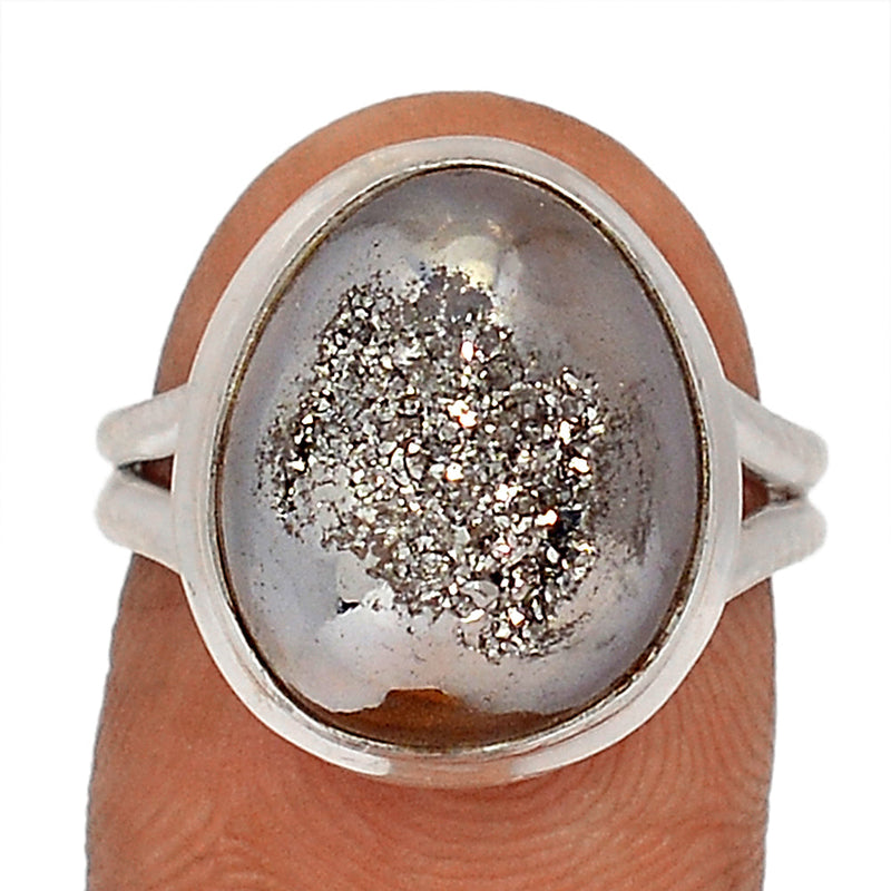 Platinum Window Druzy Ring - PWDR207