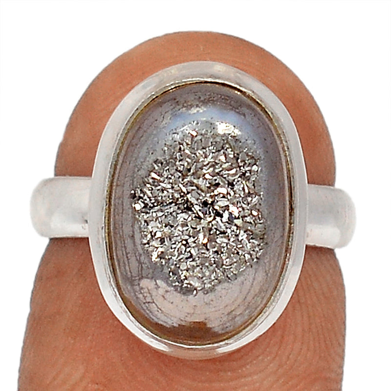 Platinum Window Druzy Ring - PWDR209