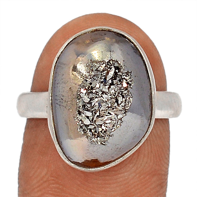 Platinum Window Druzy Ring - PWDR210