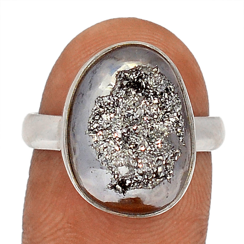 Platinum Window Druzy Ring - PWDR211