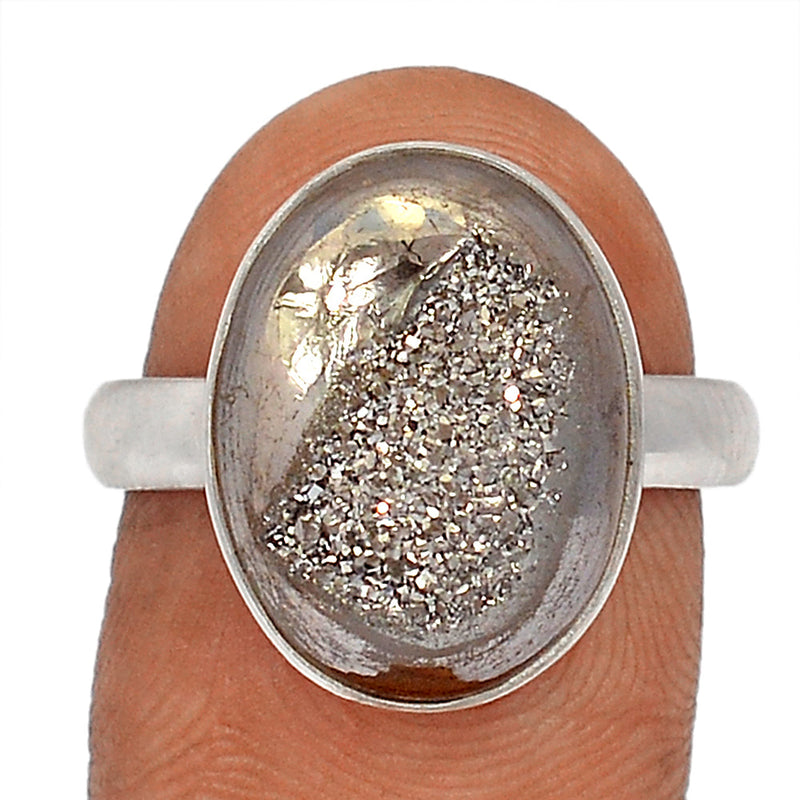 Platinum Window Druzy Ring - PWDR212